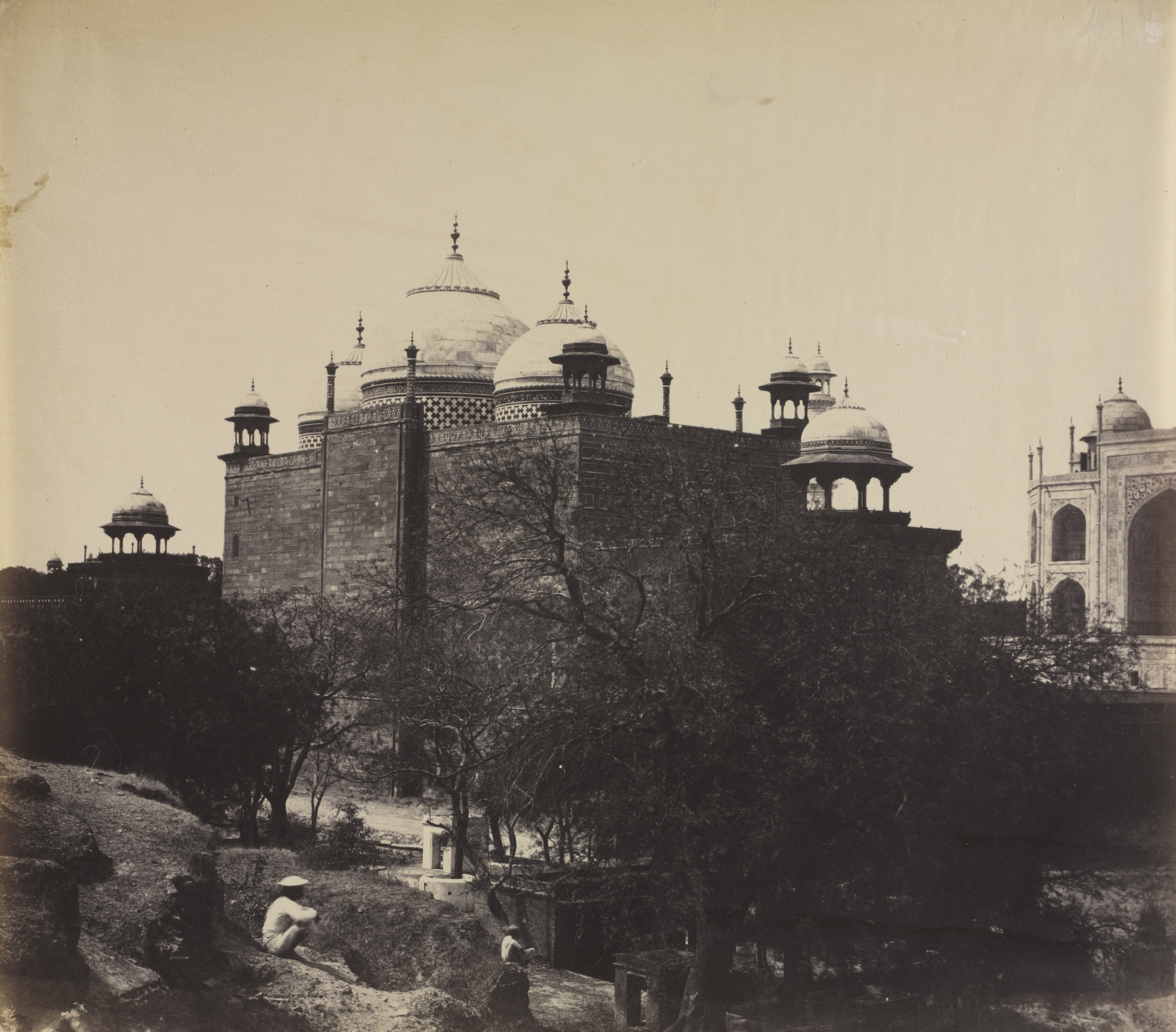 Taj Mahal, Back View of the Rest-House, with Figure