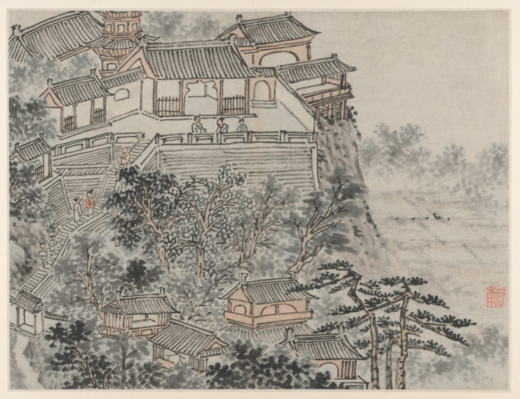 The Five Sages Terrace, from Twelve Views of Tiger Hill, Suzhou