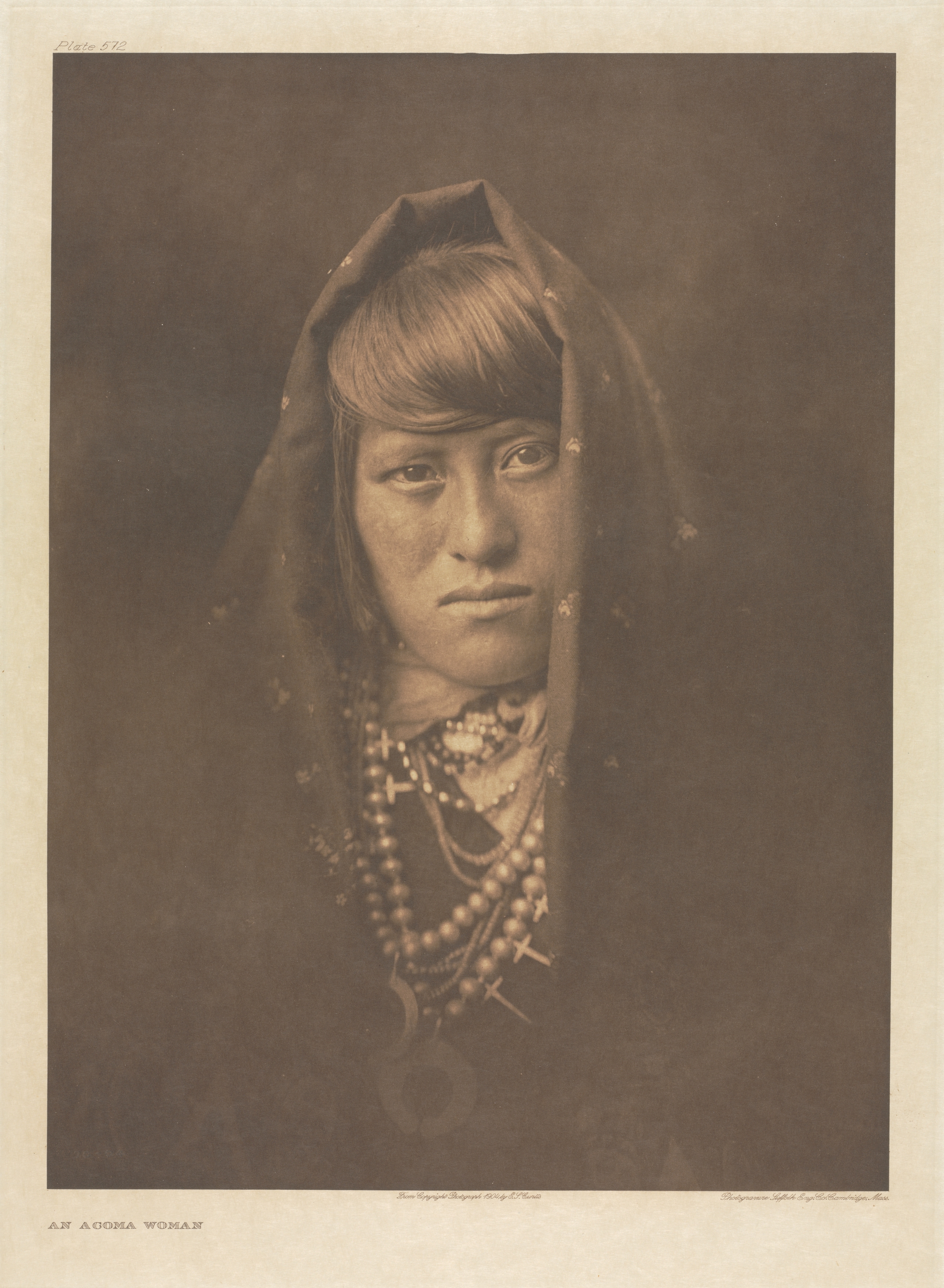 Portfolio XVI, Plate 572: An Acoma Woman
