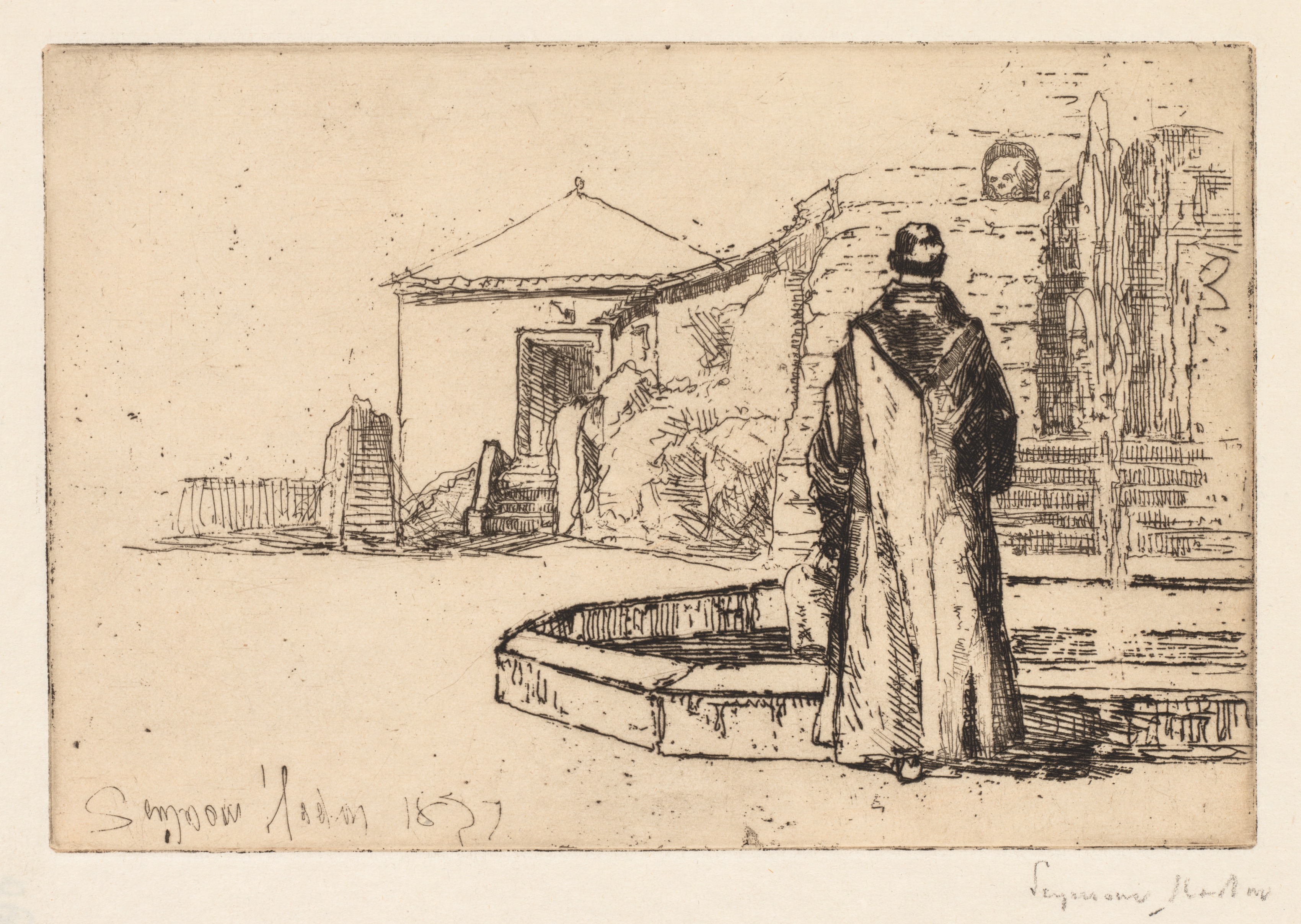 Monk at a Fountain