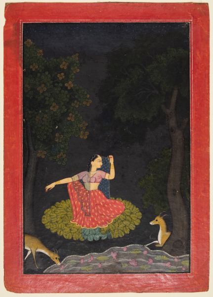 A Heroine Waiting for Her Paramour: Vasakasajja Nayika, from a Nurpur Rasikapriya