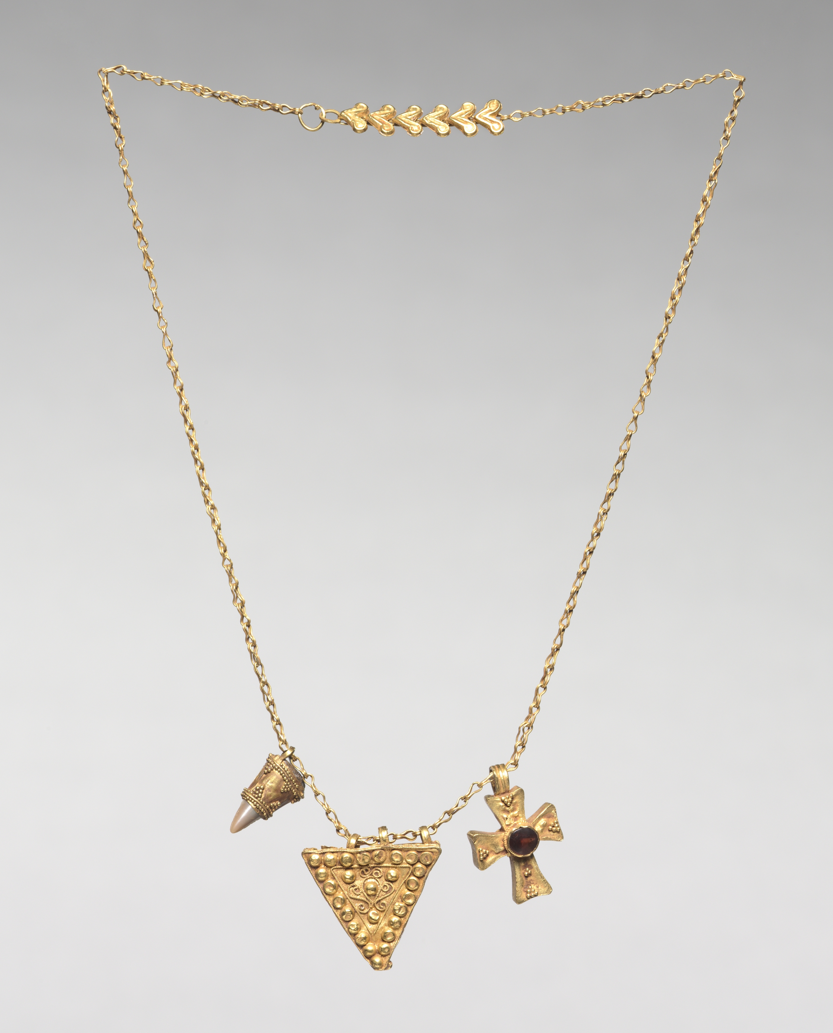 Chain with Two Pendants and a Cross