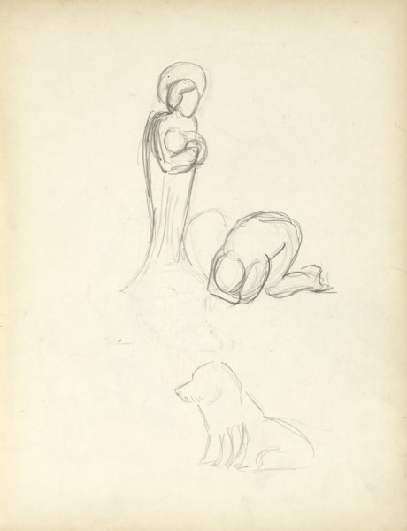 Sketchbook #1: Virgin and child (page 133)