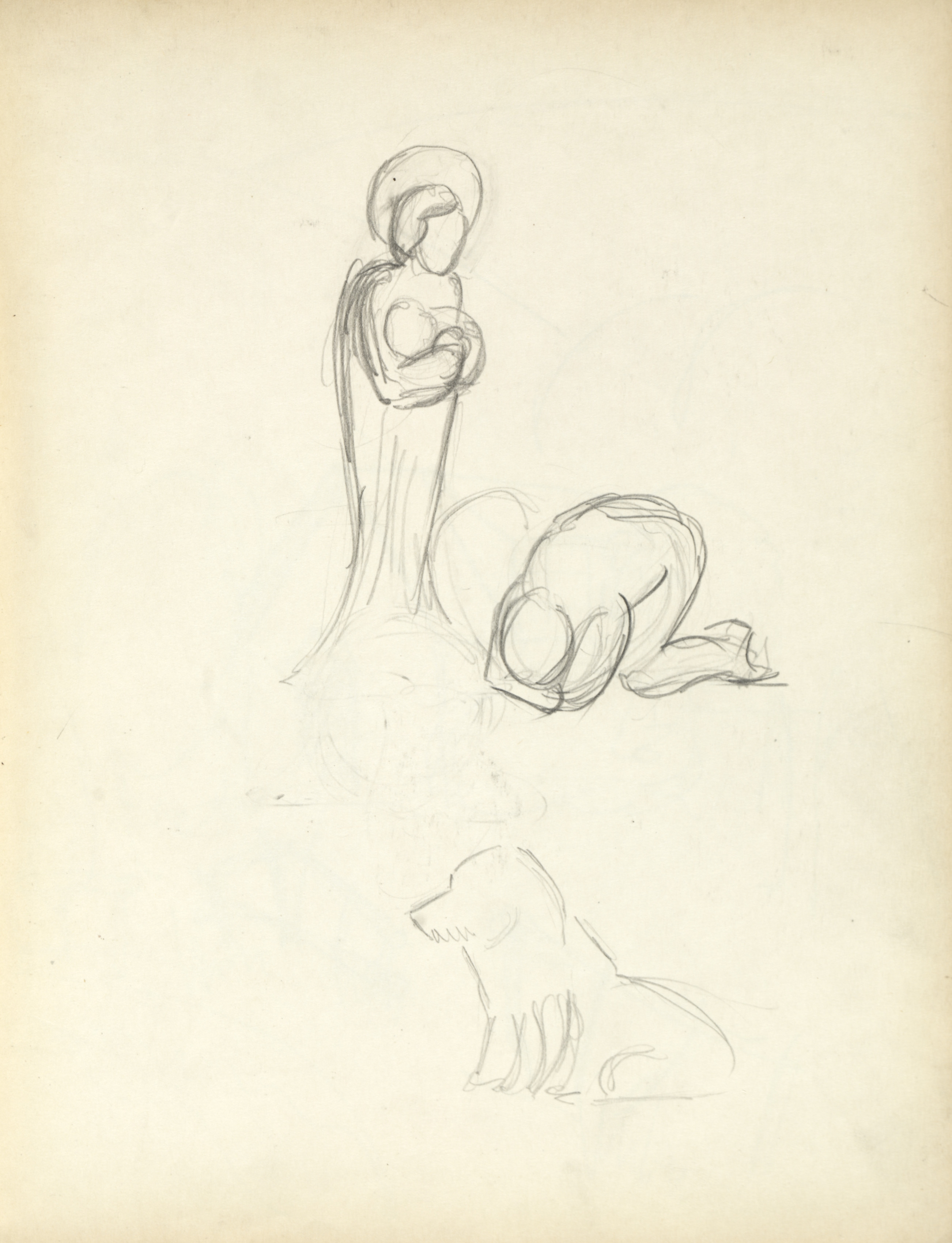 Sketchbook #1: Virgin and child (page 133)