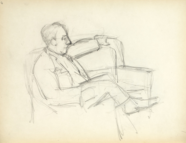 Sketchbook #1: Seated man (page 126)