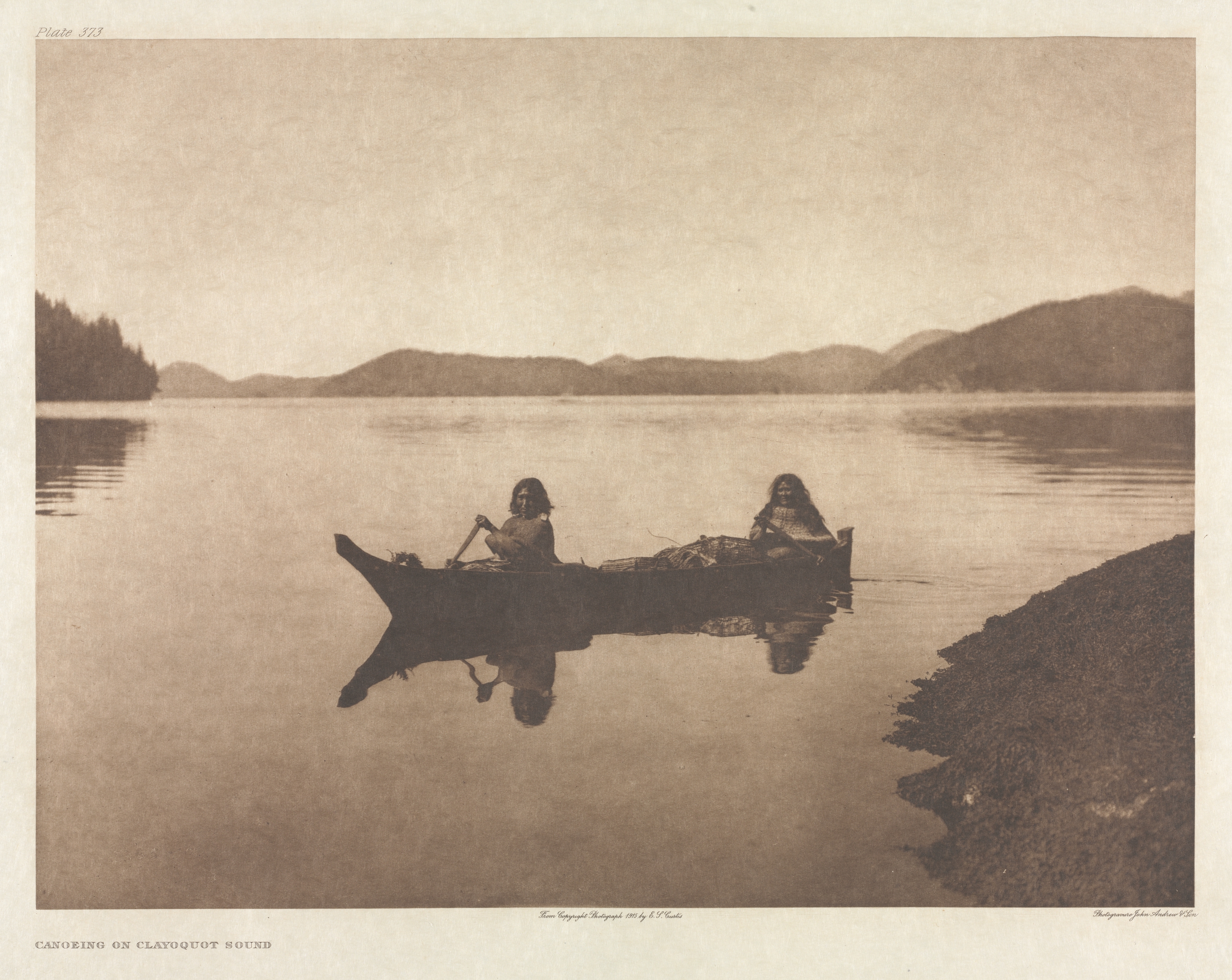 Portfolio XI, Plate 373: Canoeing on Clayoquot Sound