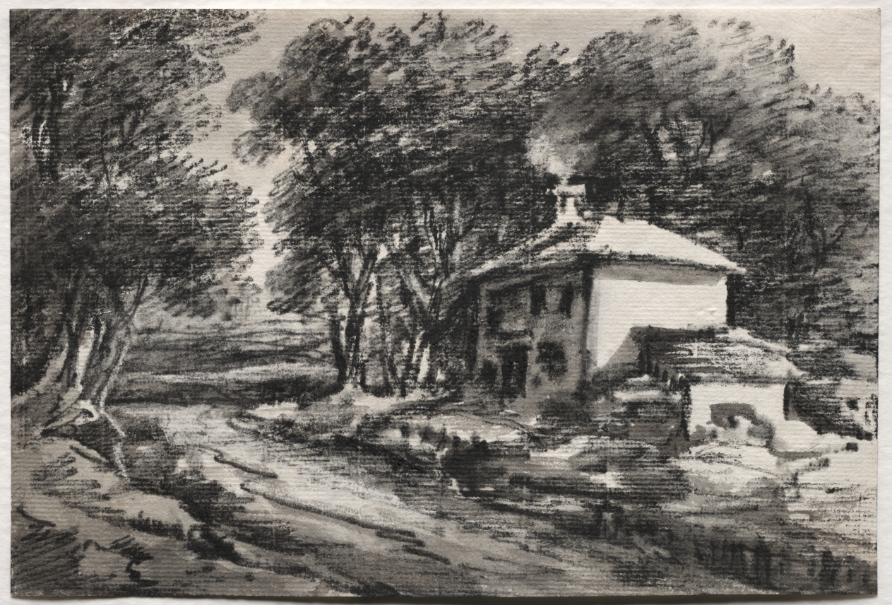 Landscape with Cottage (recto)