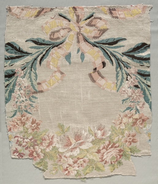 Silk Fragment, Part of Panel called "Le panier fleuri"