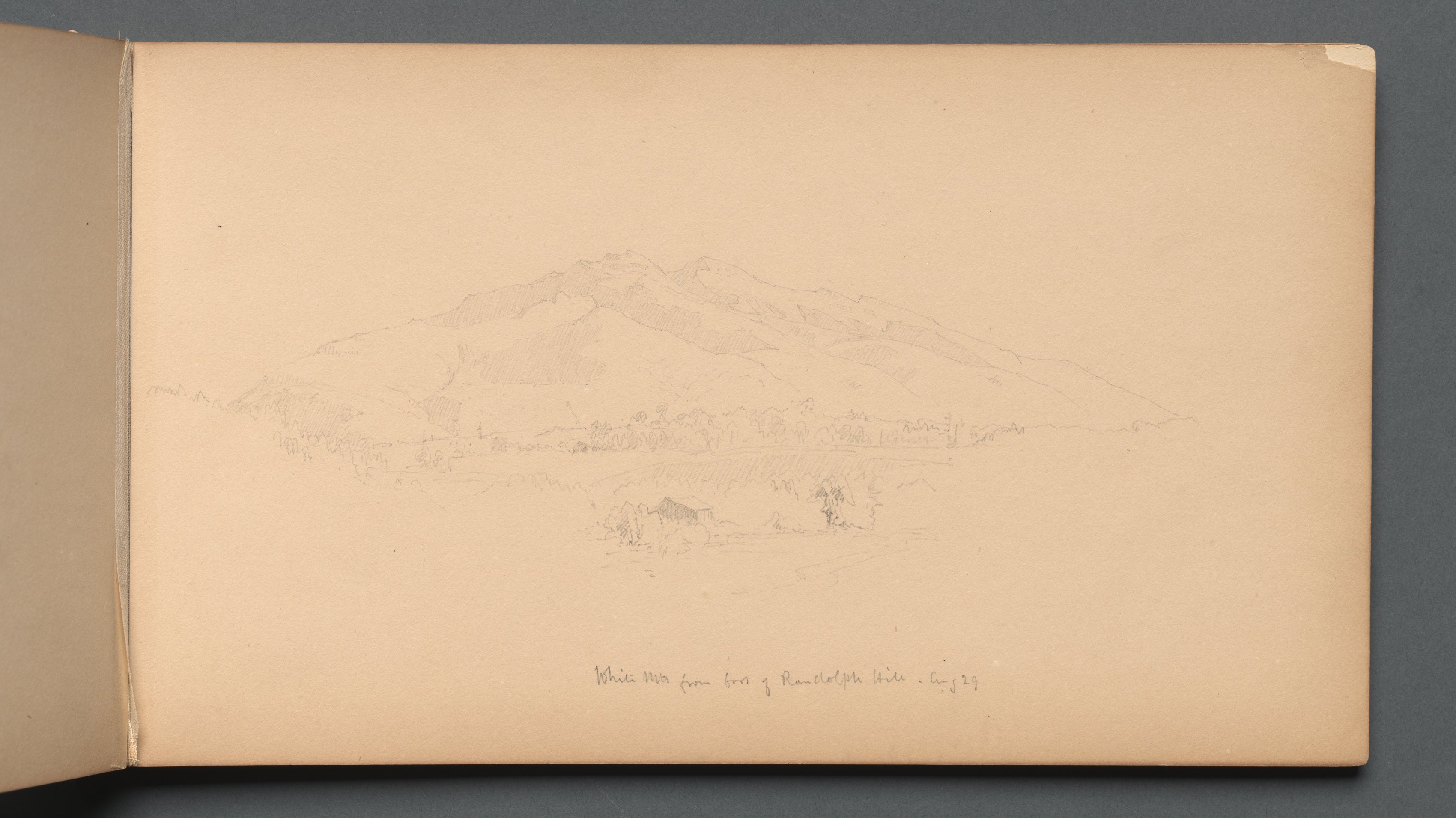 Sketchbook, page 12: "White Mountians from foot of Randolph Hill"