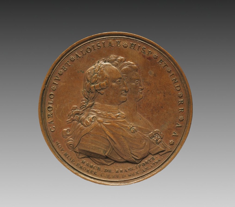 Portrait of Charles IV, King of Spain, and María Luisa, Queen Consort of Charles IV (obverse)