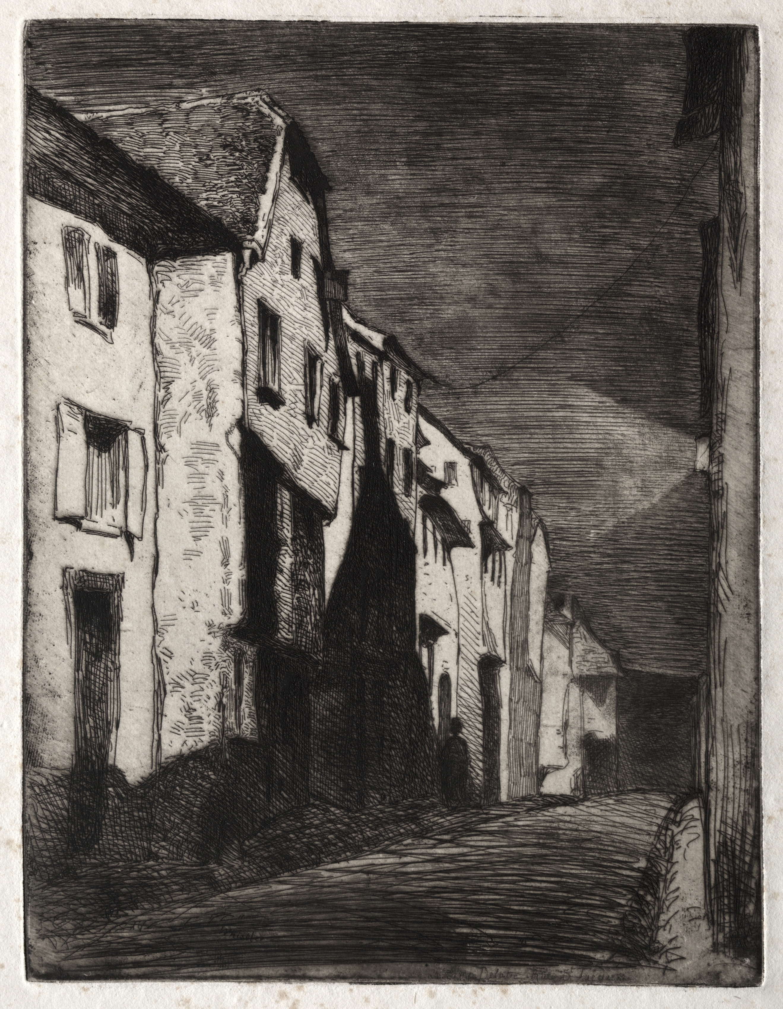 Twelve Etchings from Nature:  Street in Saverne