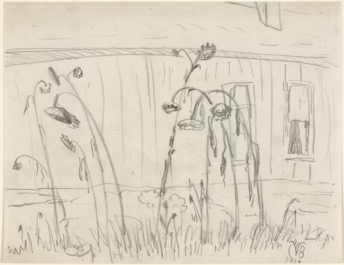 Dying Sunflowers, Charles Burchfield, 1916