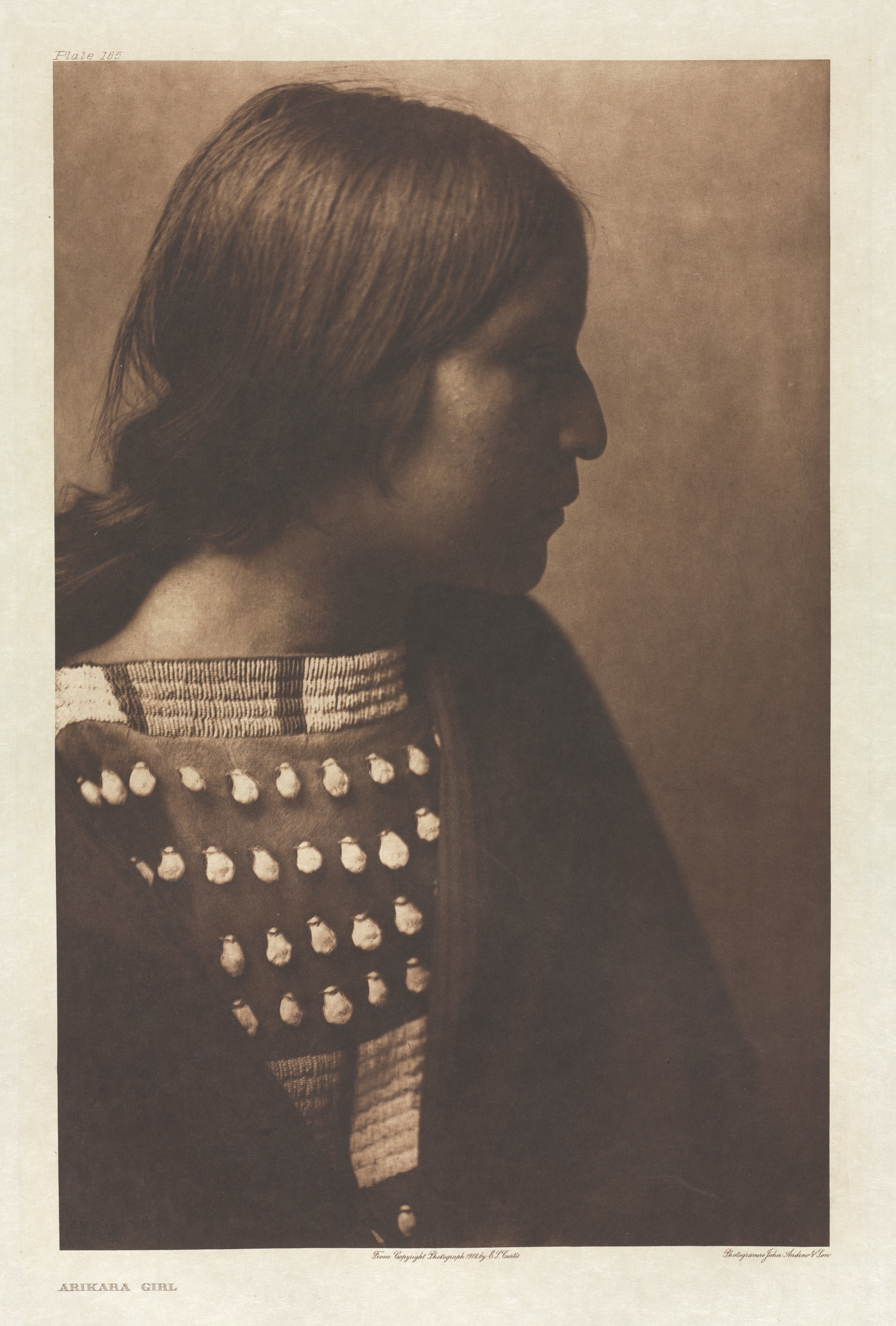 Portfolio V, Plate 165: Arikara Girl