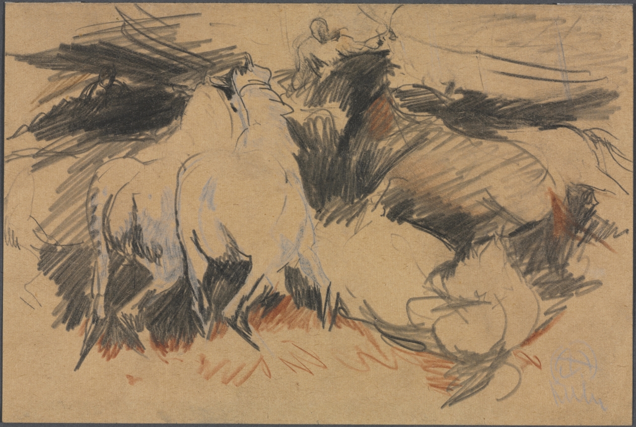 Study for "Storm Frightened Animals", Henry Keller, 1933