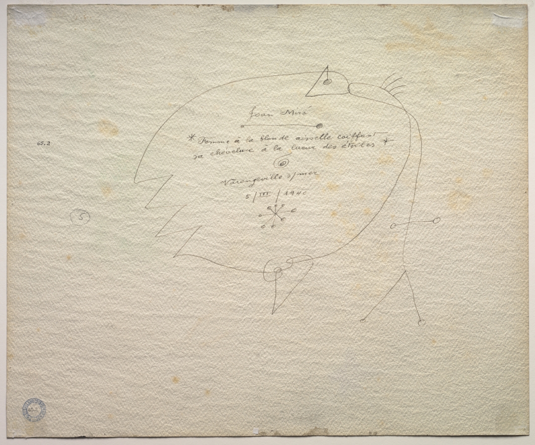 Figure (verso), Joan Miró, 1940