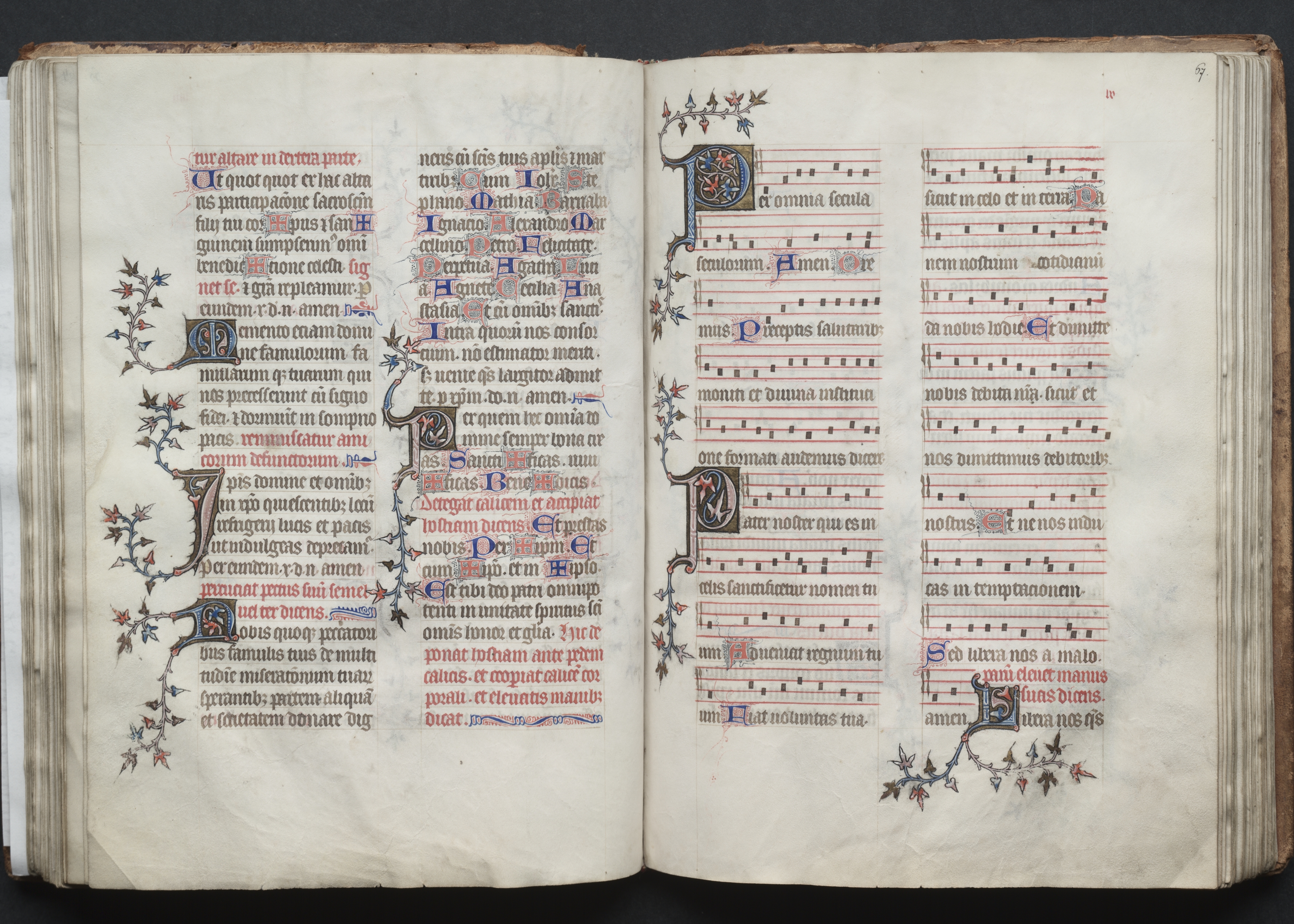 The Gotha Missal:  Fol. 67r, Text