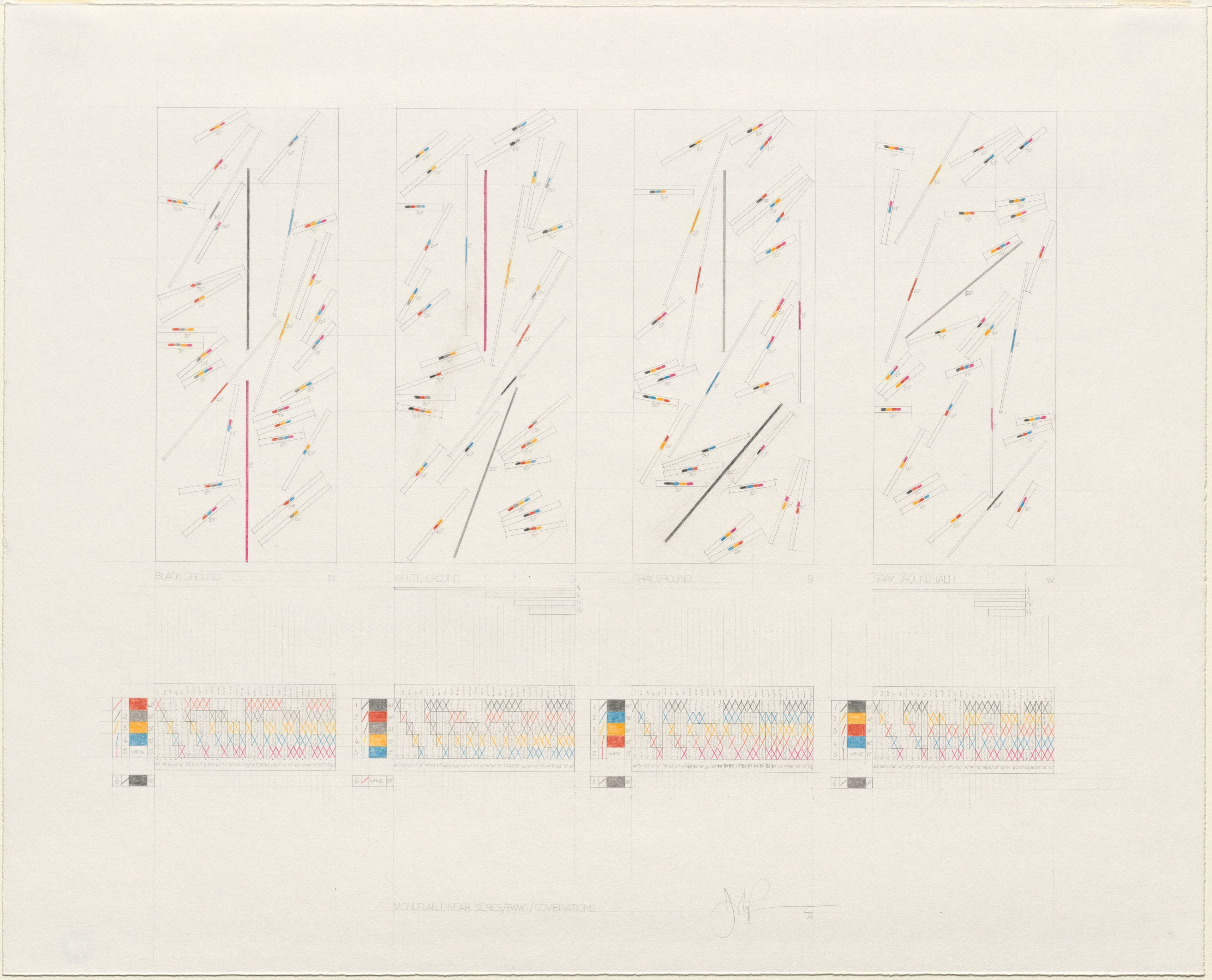 Mondrian Linear Series/BWG/Combinations