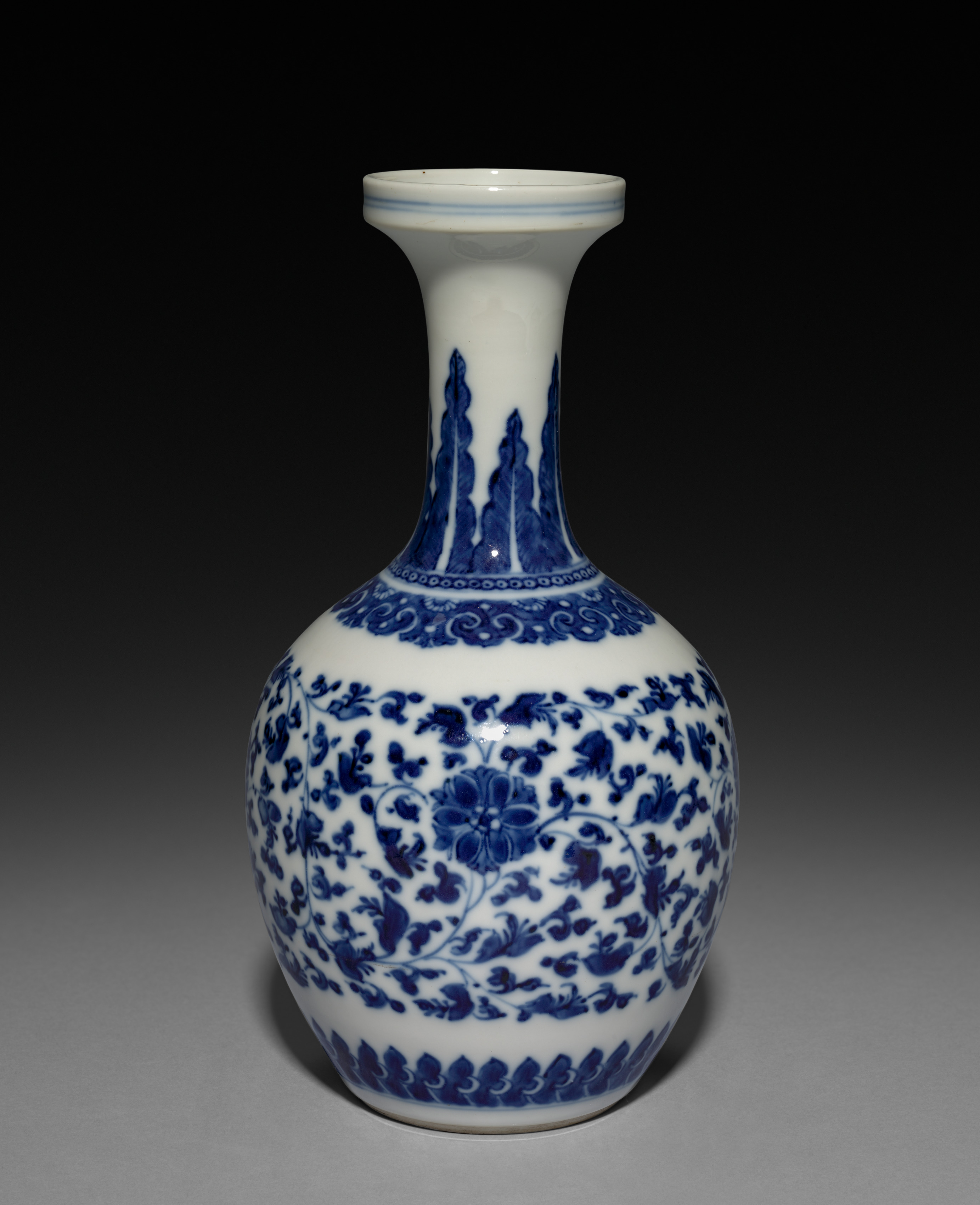 Globular Vase with Long Neck