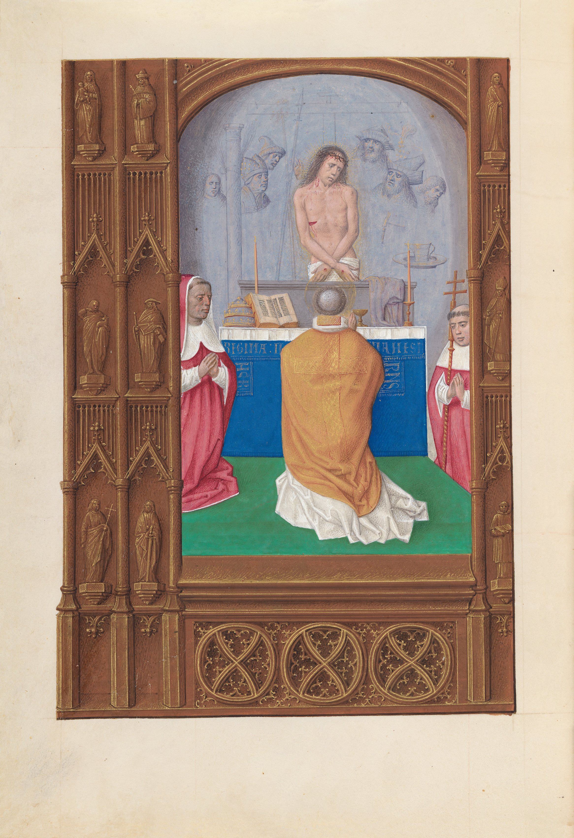 Hours of Queen Isabella the Catholic, Queen of Spain:  Fol. 264v, Mass of St. Gregory