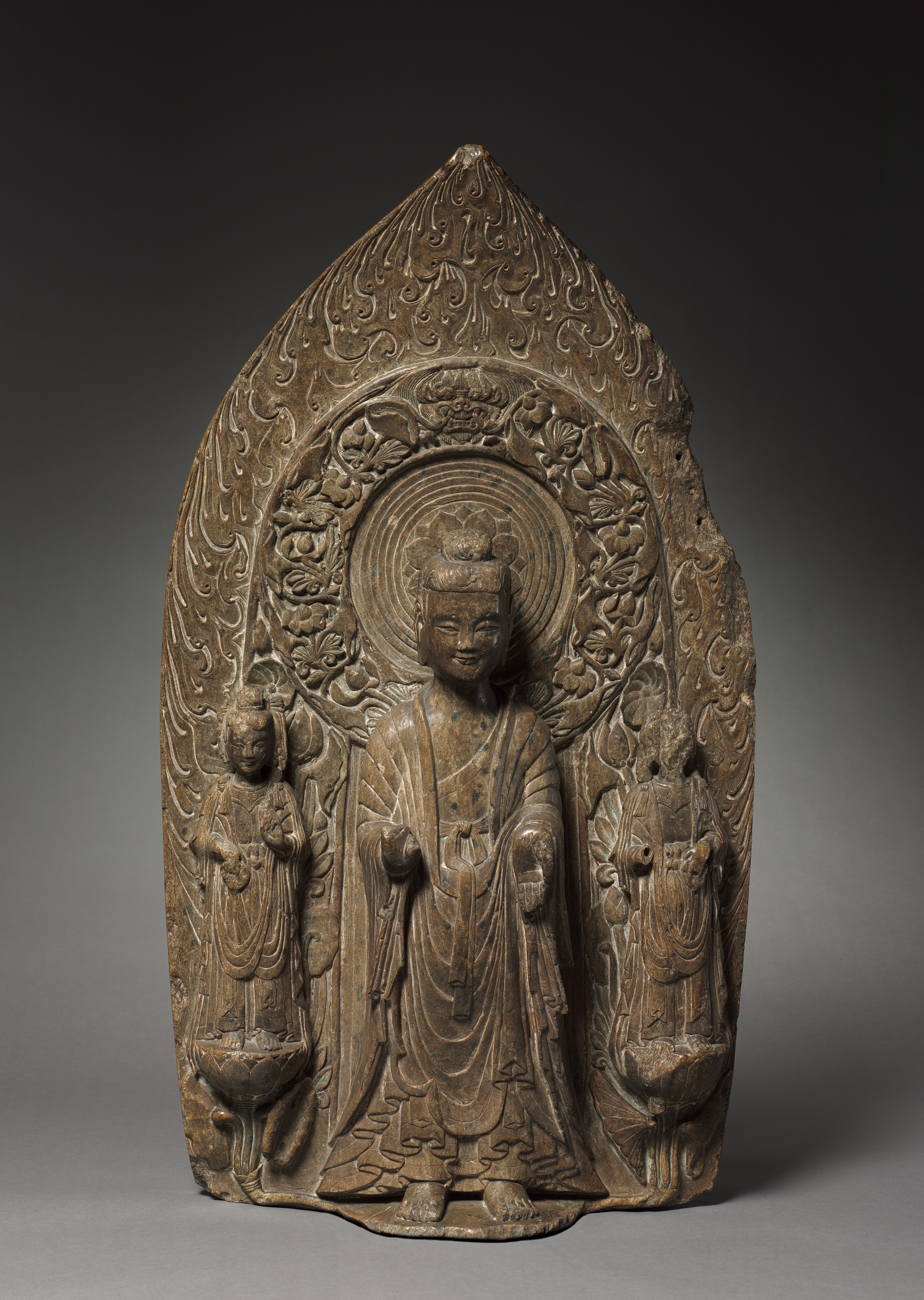 Stele with Sakyamuni and Bodhisattvas