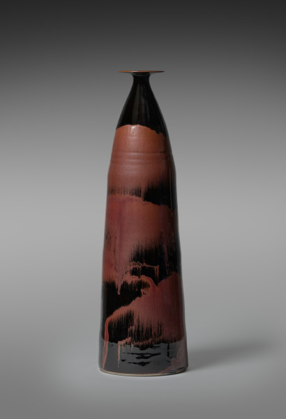 Tall Vase, Honan Tenmoku Glaze