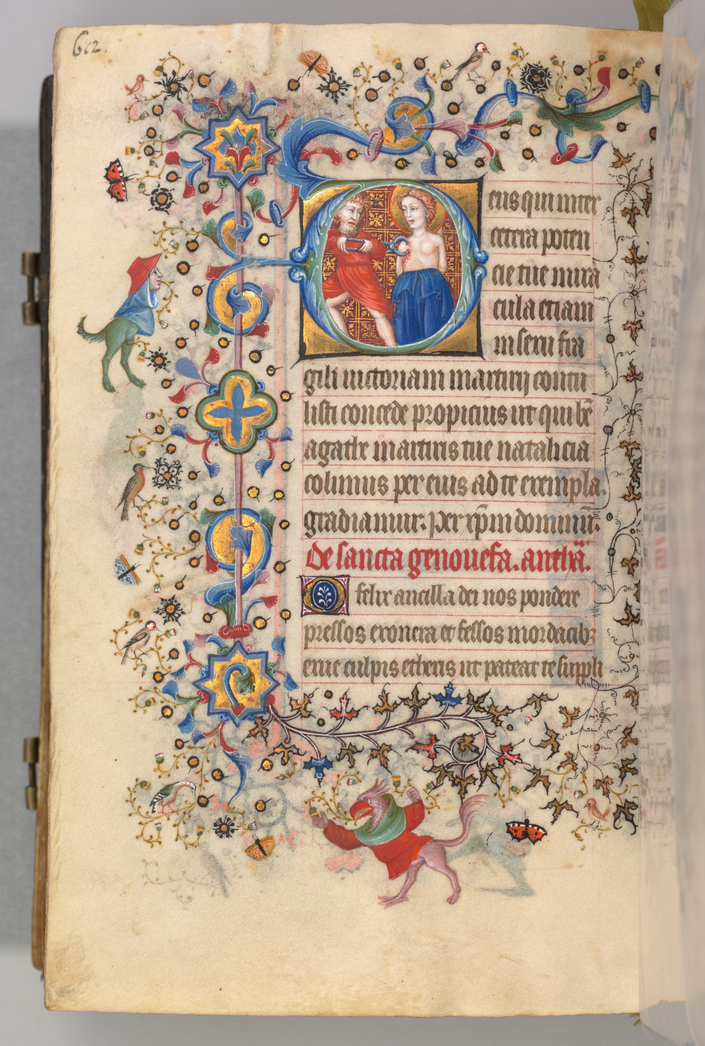 Hours of Charles the Noble, King of Navarre (1361-1425): fol. 300v, St. Agatha