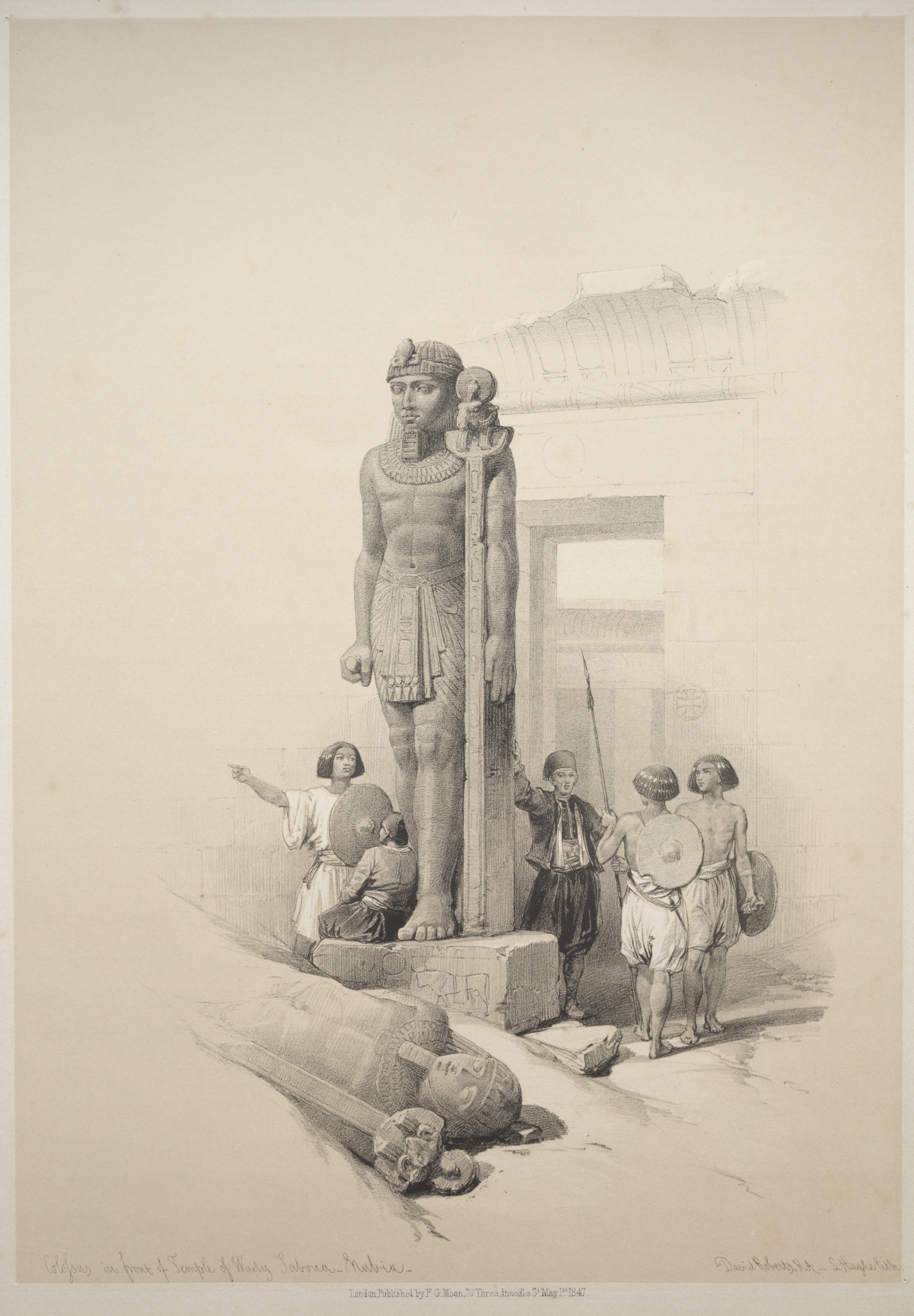 Egypt and Nubia:  Volume II - No. 7, Colossi at Wady Saboua
