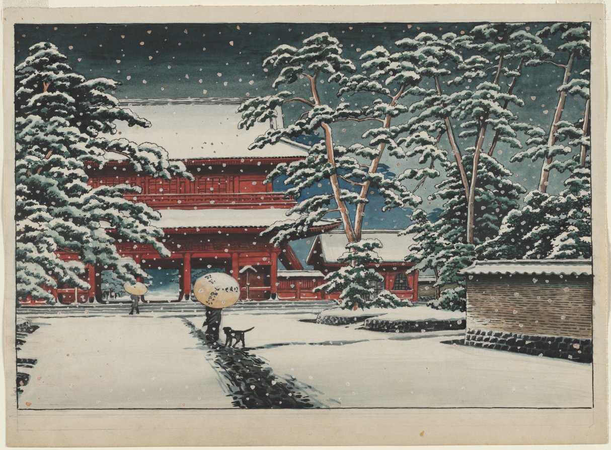 Snow at Zojoji Temple (Yuki no Zojoji)