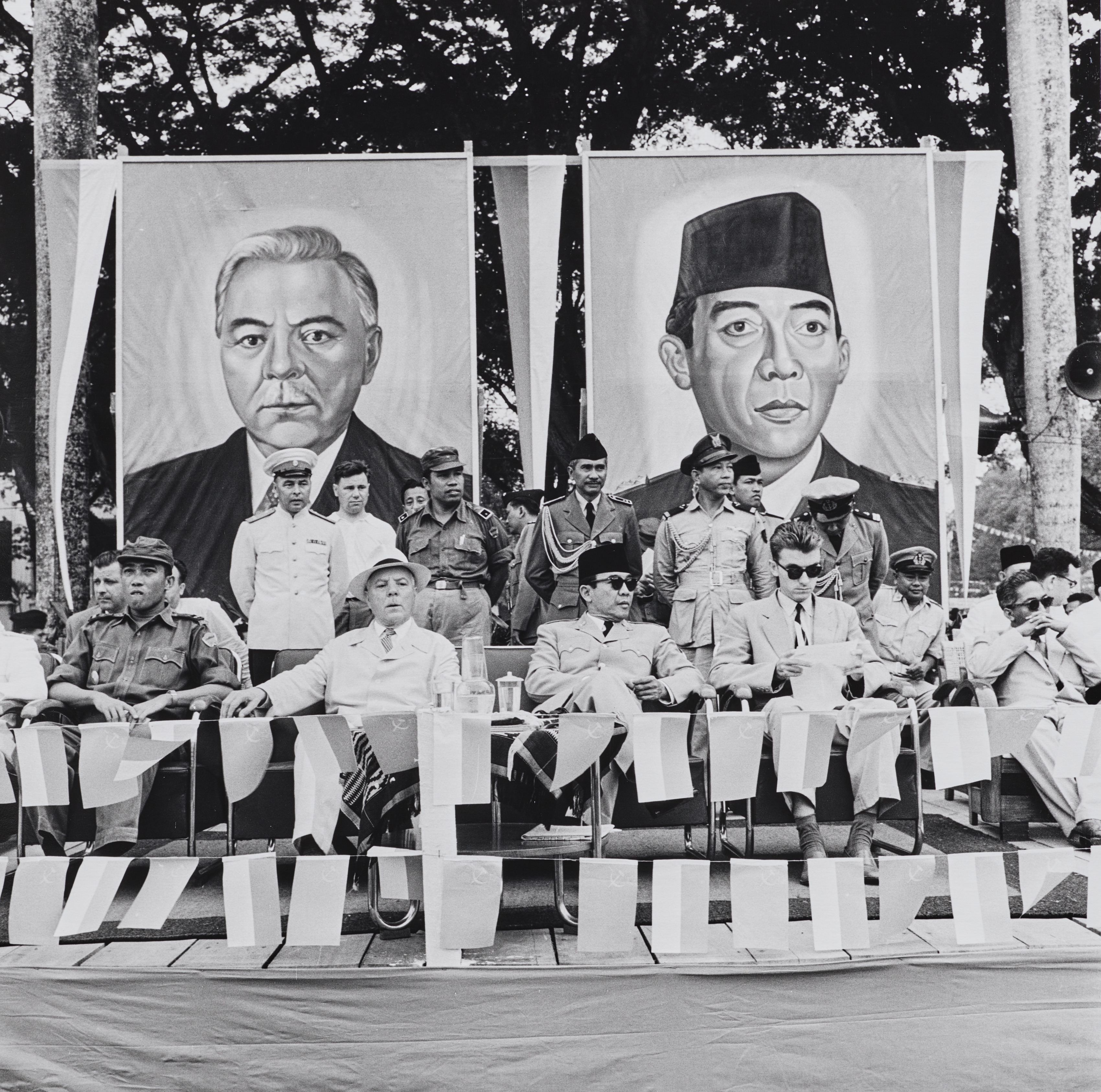 Voroshilov and Sukarno, Indonesia 1957