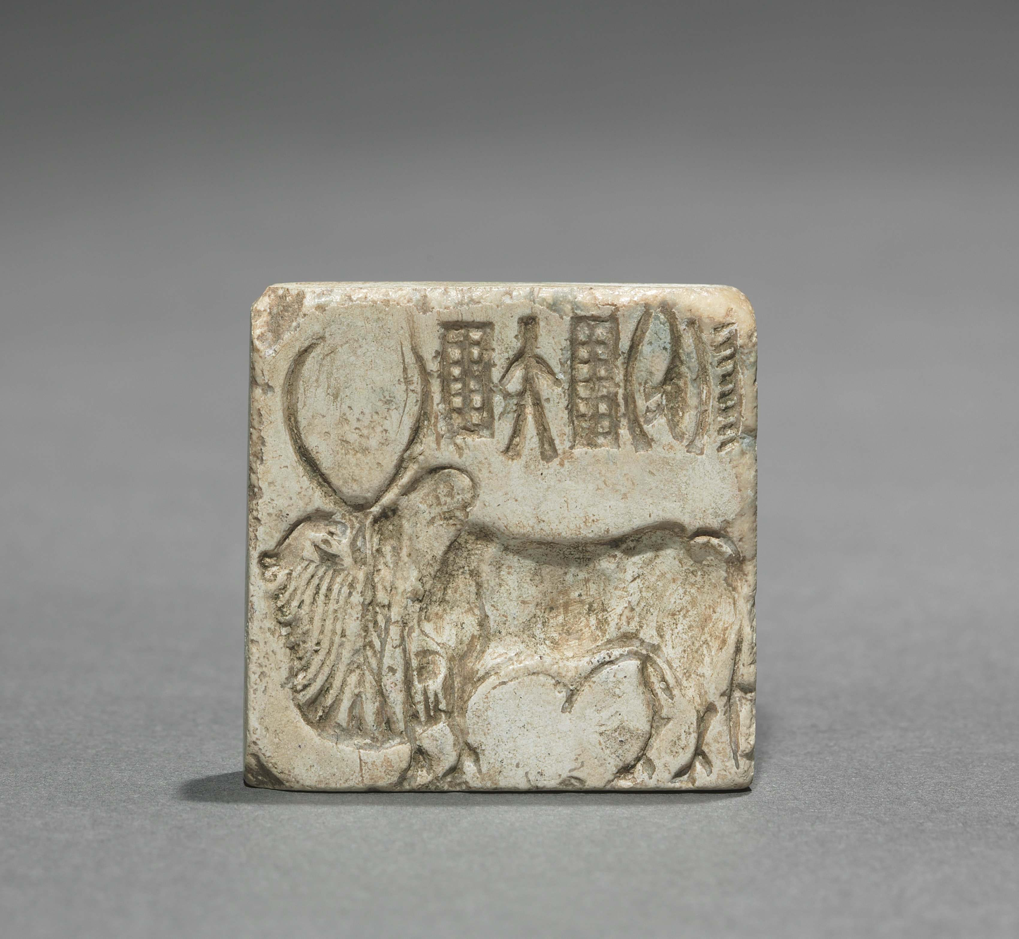 Seal with Two-Horned Bull and Inscription