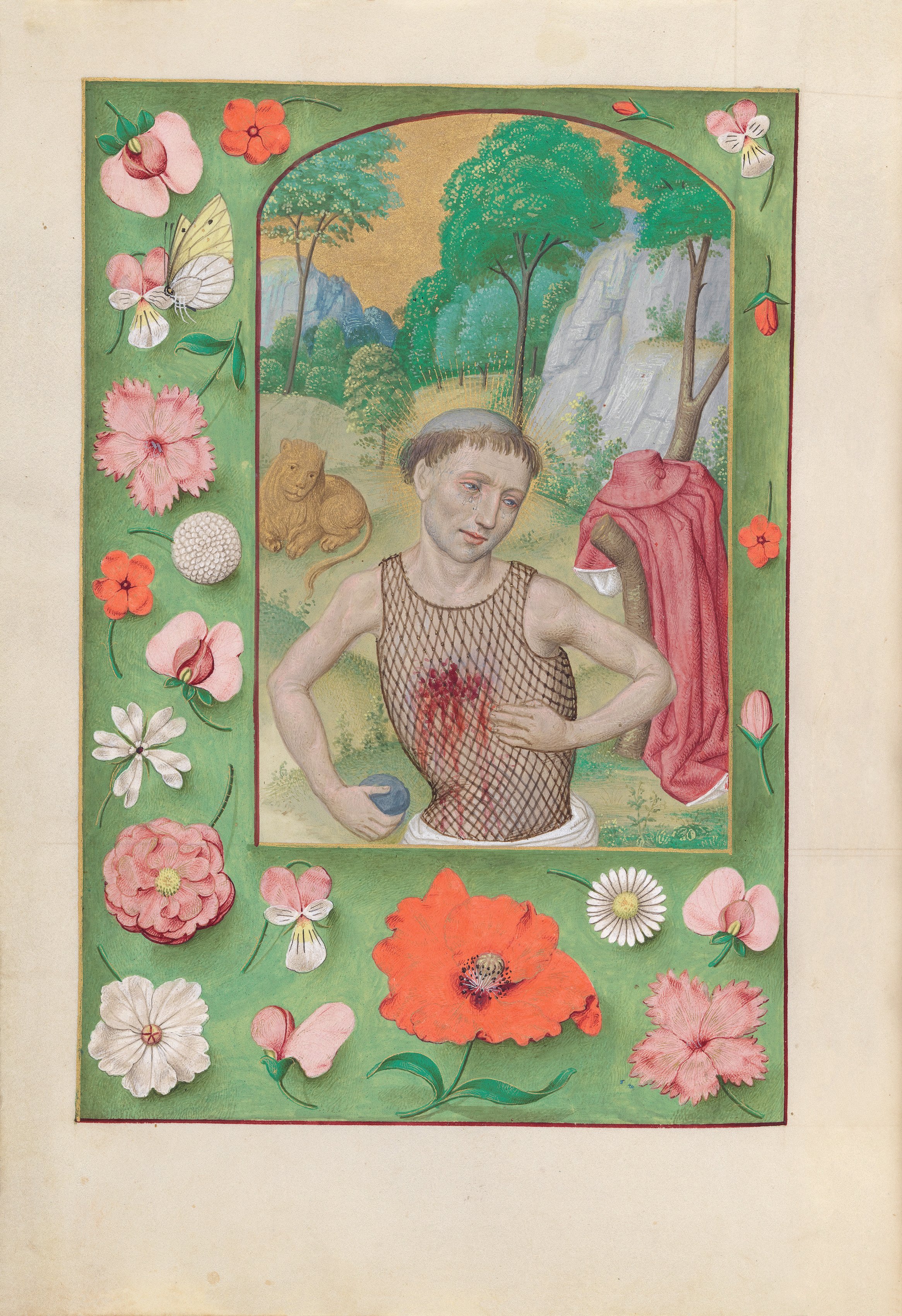 Hours of Queen Isabella the Catholic, Queen of Spain:  Fol. 185v, St. Jerome