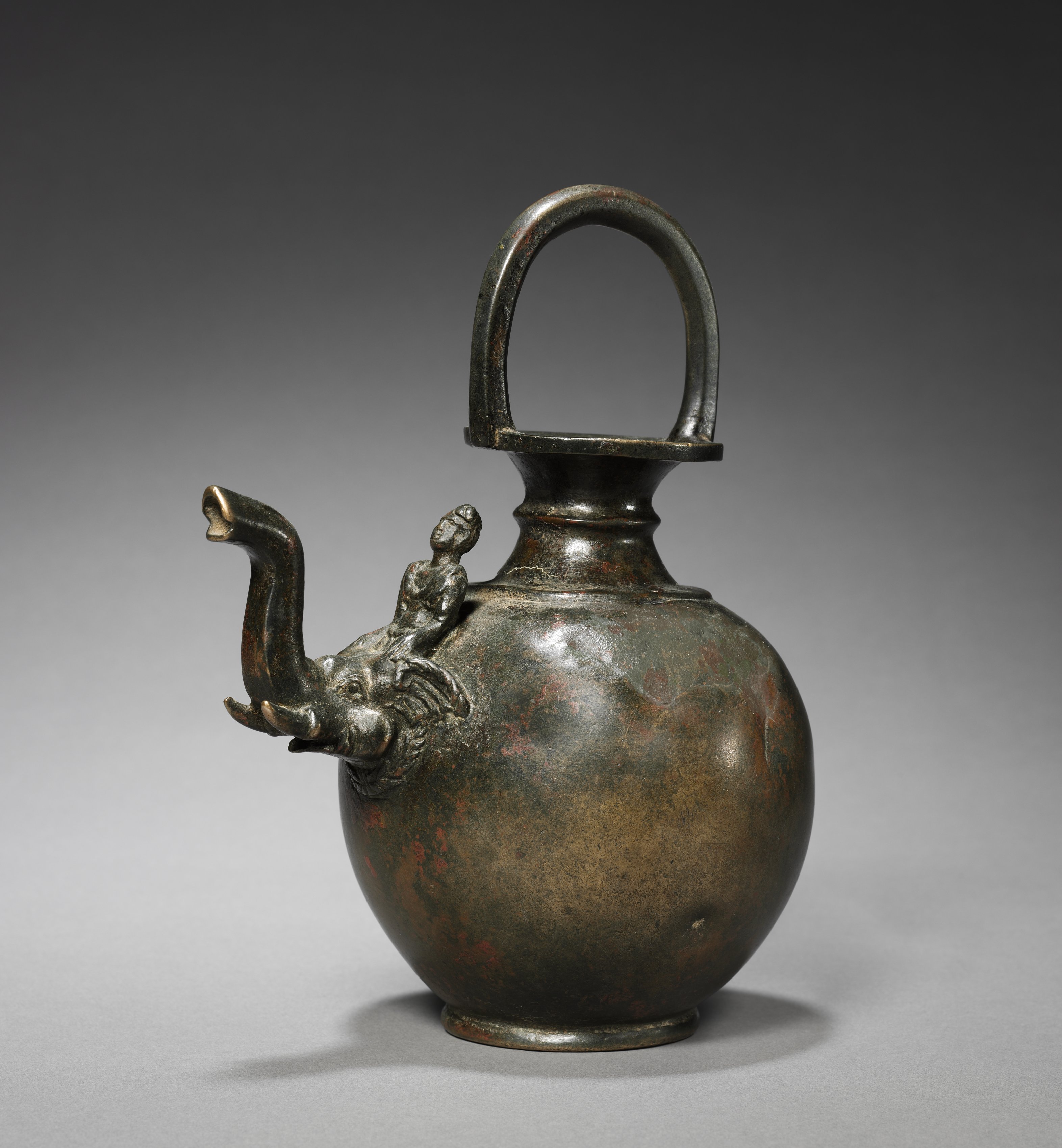 Ewer with Spout in the Form of an Elephant with a Mahut