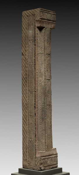 Hollow Tile:  Column from Tomb-Chamber Doorway