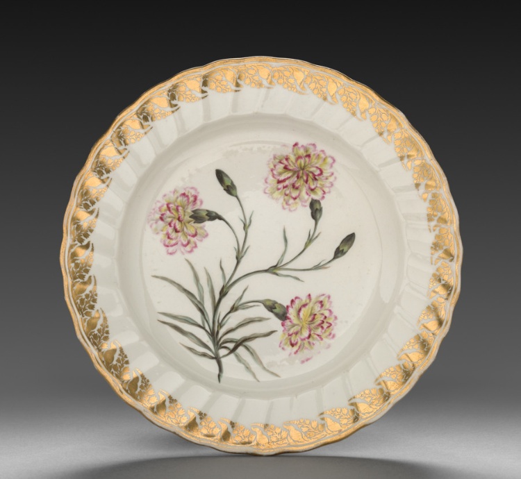 Plate from Dessert Service: Picatee Carnation
