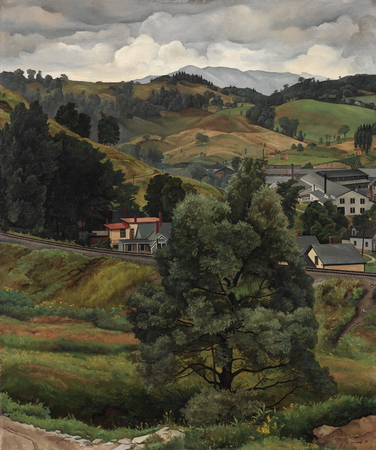Granite Sheds in Landscape, Luigi Lucioni, 1930