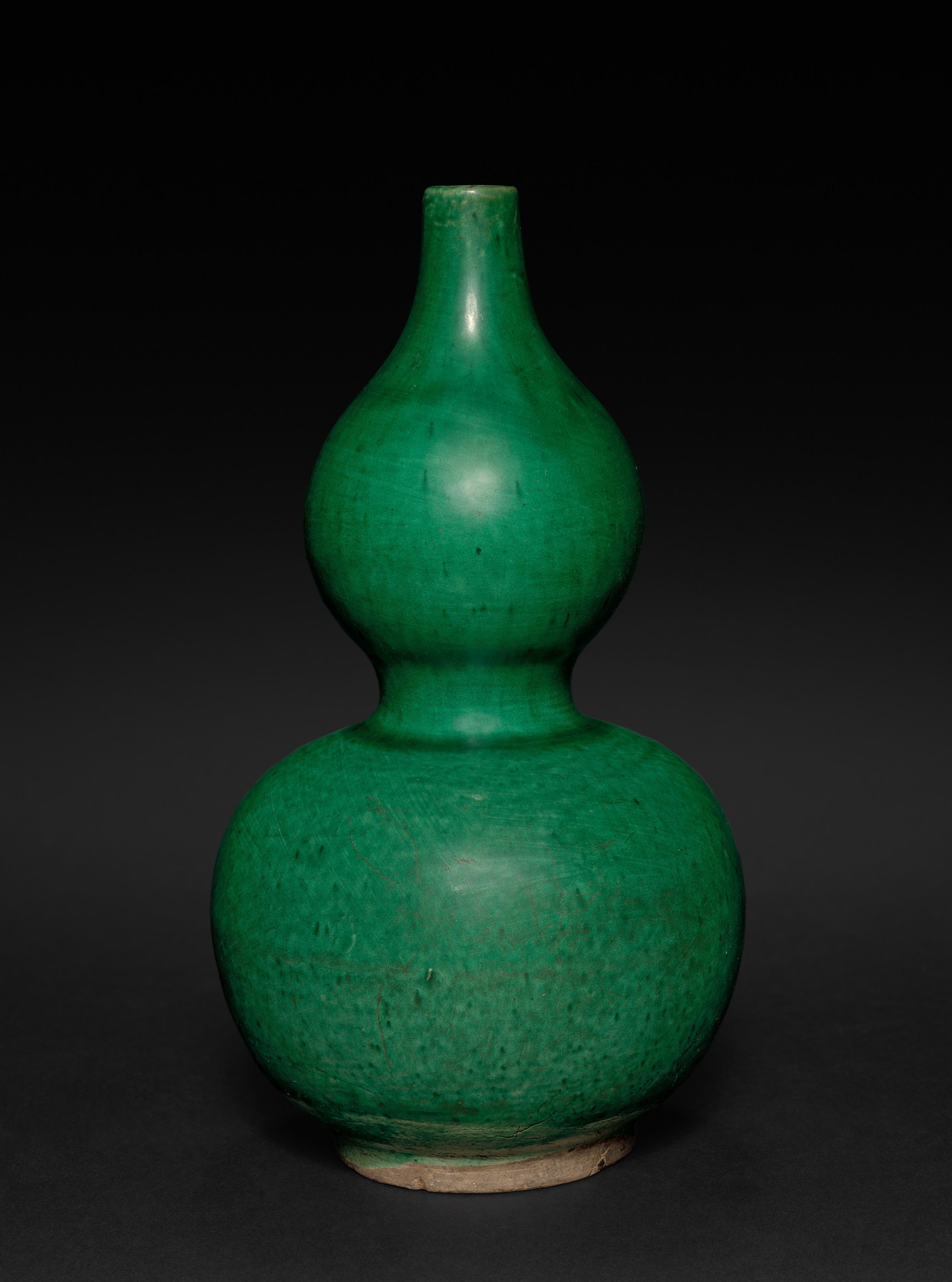 Double Gourd-shaped Green Vase