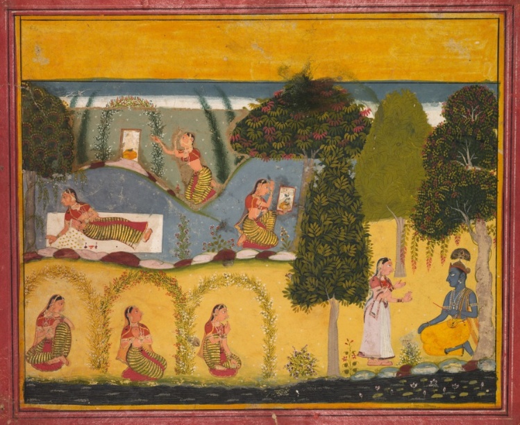 Radha Awaiting Reconciliation with Krishna, from a Gita Govinda of Jayadeva
