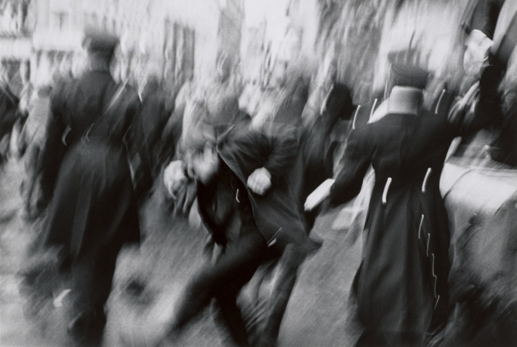 Demonstrators run from police, Amsterdam, Holland