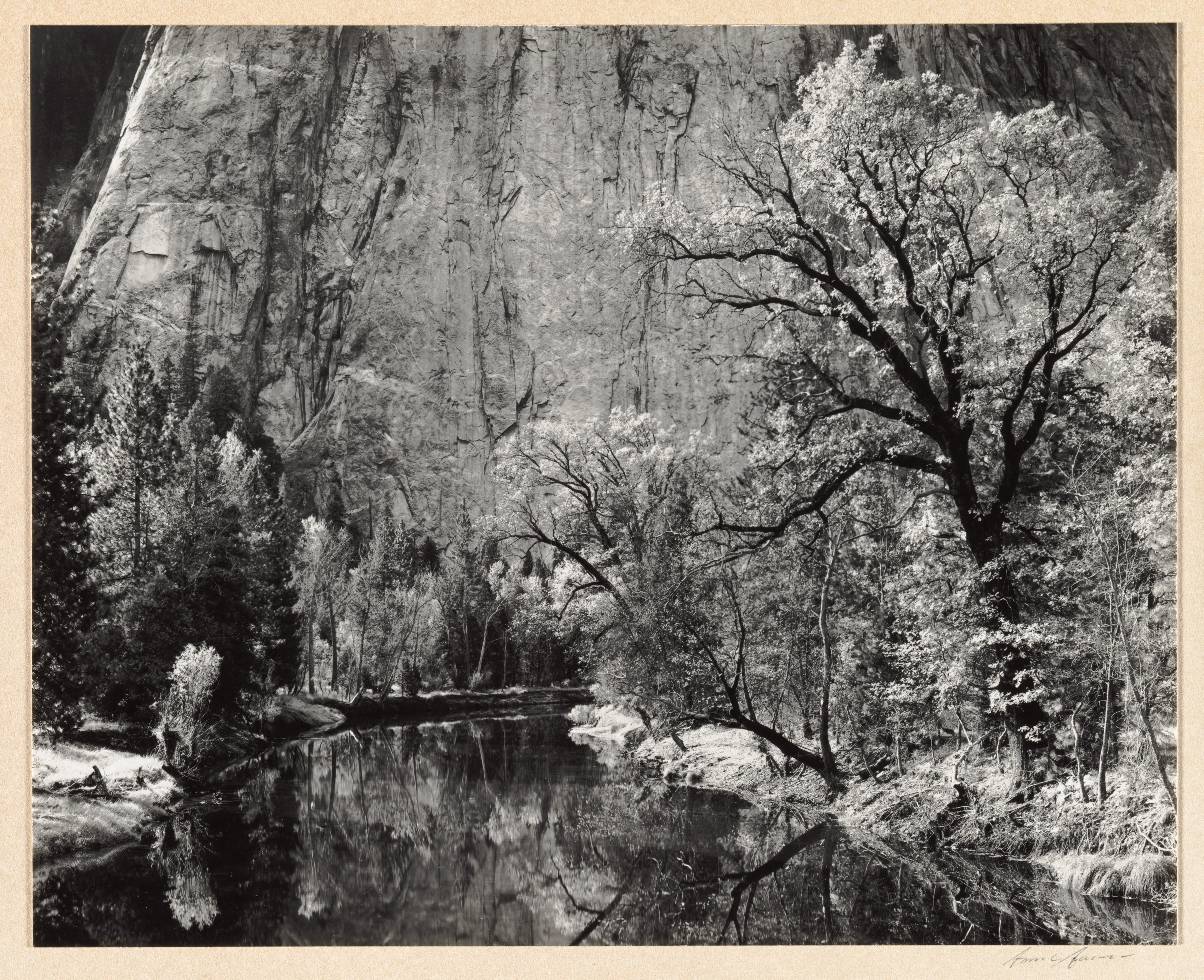 Merced River, Cliffs of Cathedral Rocks, from Yosemite Valley Portfolio III