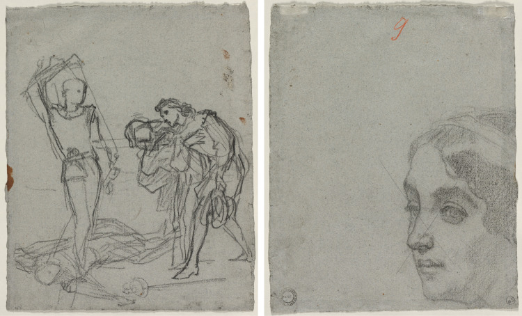 Duel after the Masked Ball (recto); Head of a Woman (verso)