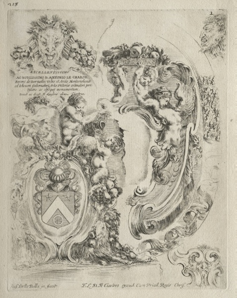 Collection of Various Caprices and New Designs of Cartouches and Ornaments:  No. 2, Dedication Page