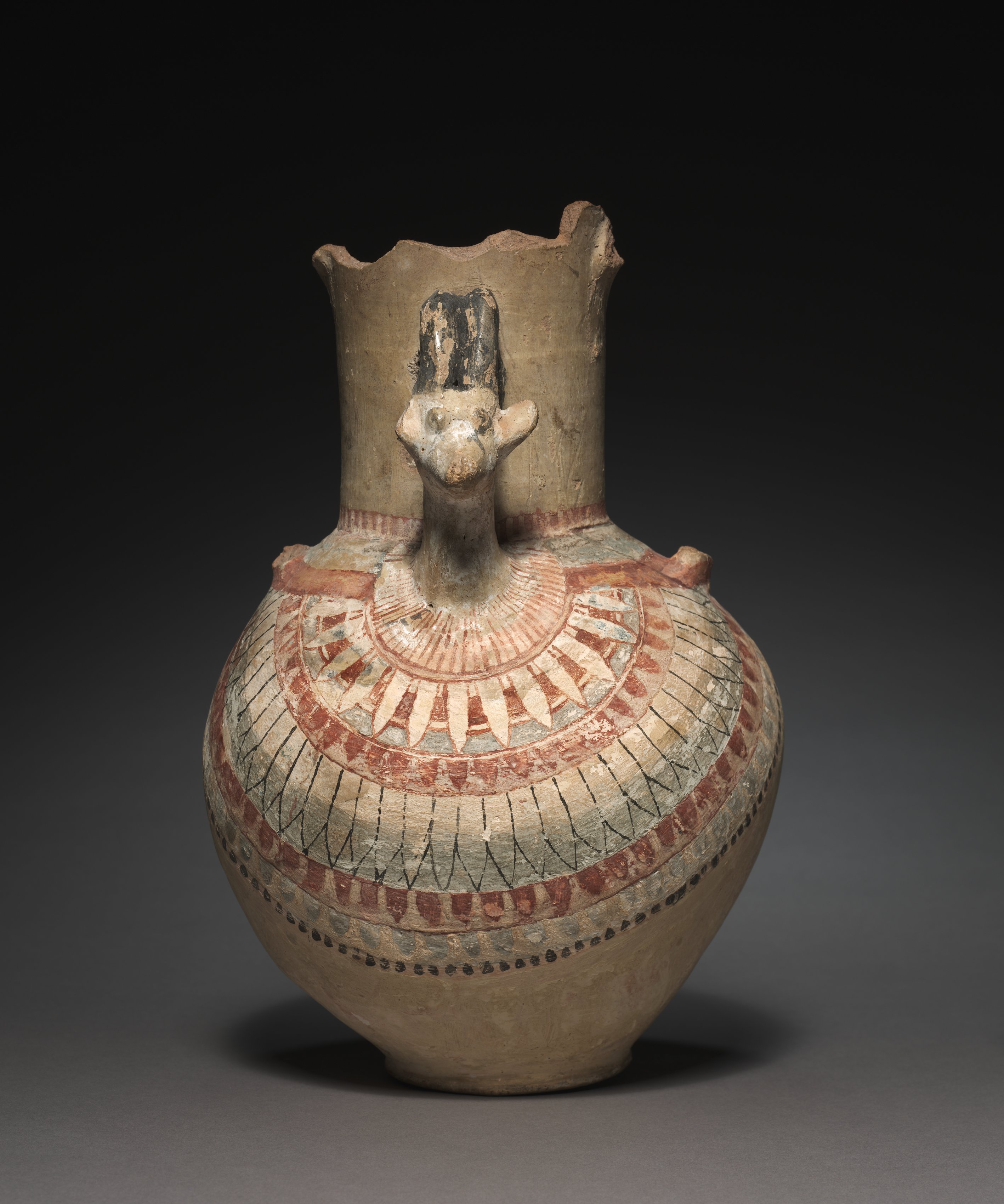Decorated Amphora with Ibex Head