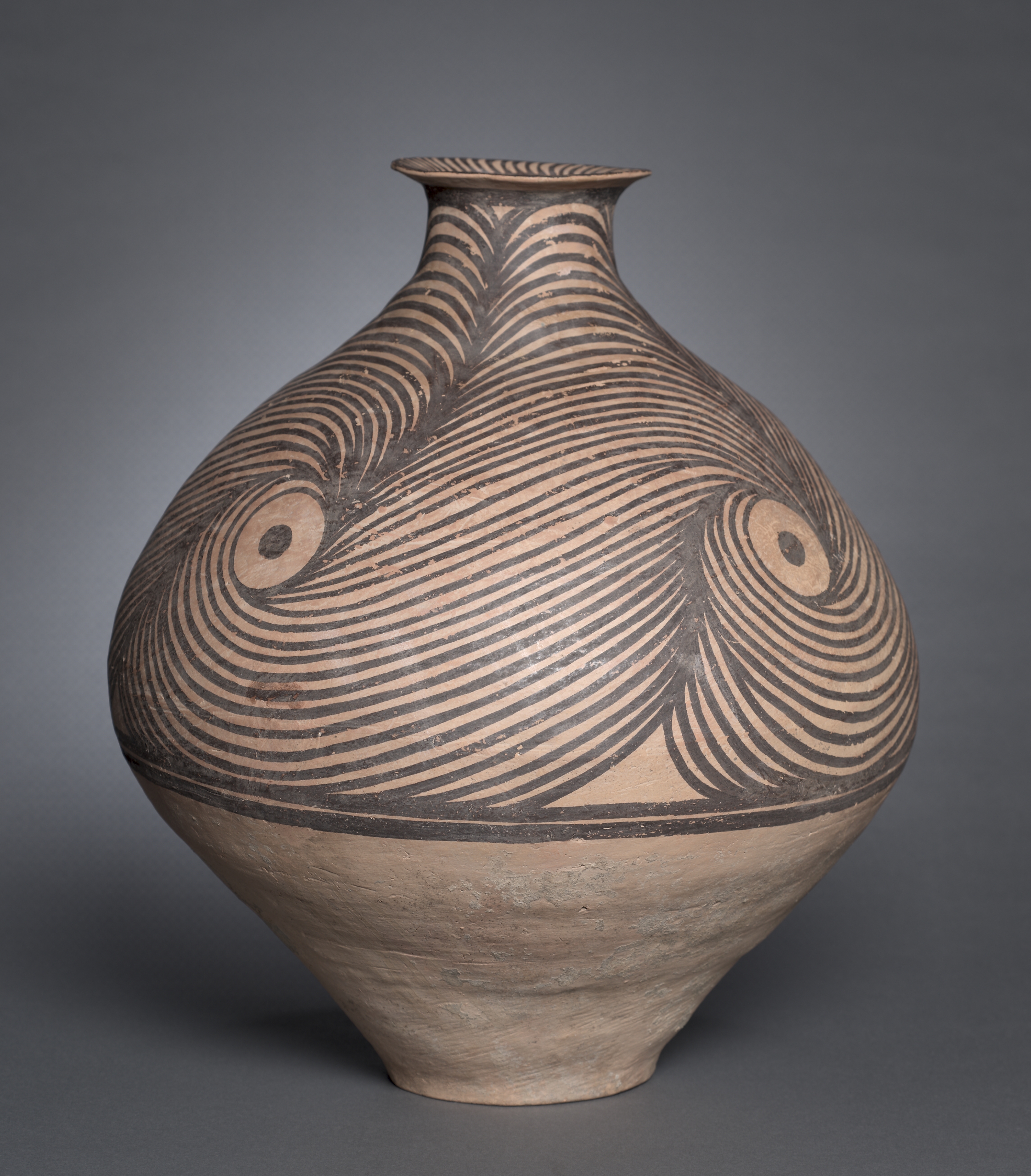 Jar with Spiral Designs
